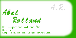 abel rolland business card